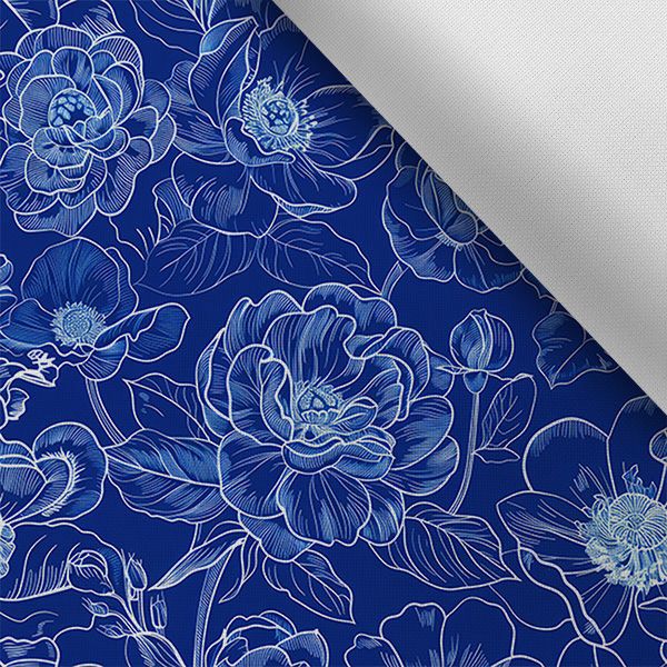 Design kunstleer bloemen imitatie blauwdruk