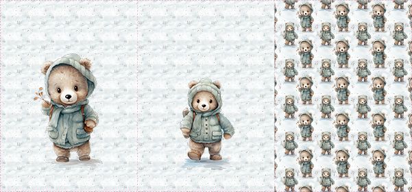 Thermo polyester tricot / jersey geruwd winterteddy Momo