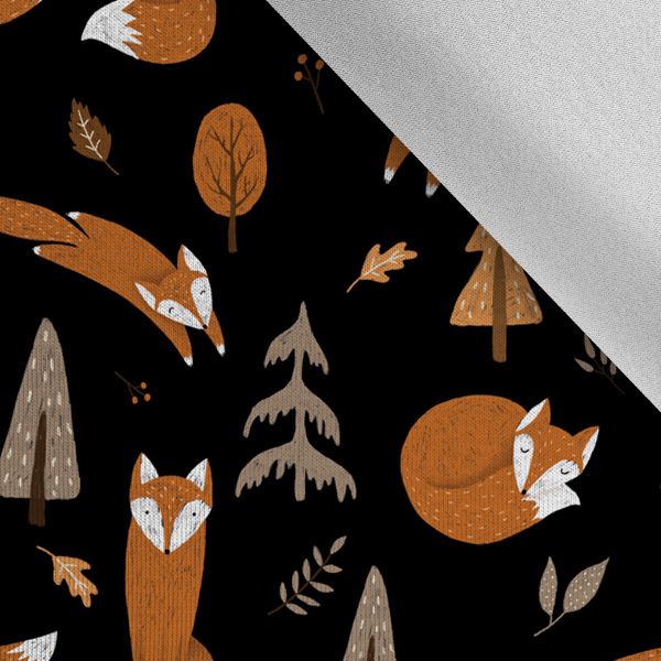 Paneel met patroon voor softshell jas herfst vossen maat 152