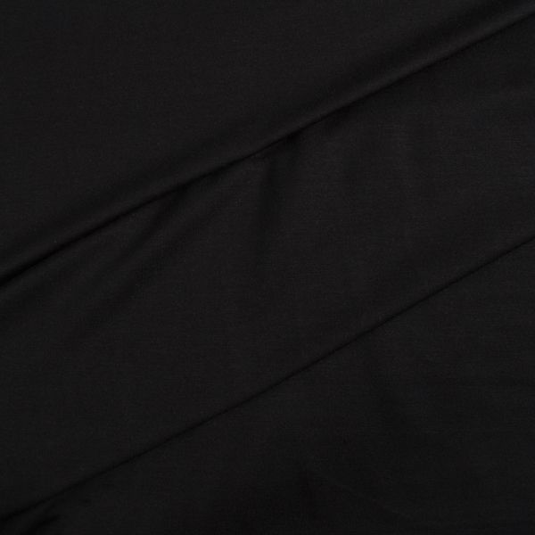 Tricot / Jersey kledingstof geribd OSKAR zwart № 16
