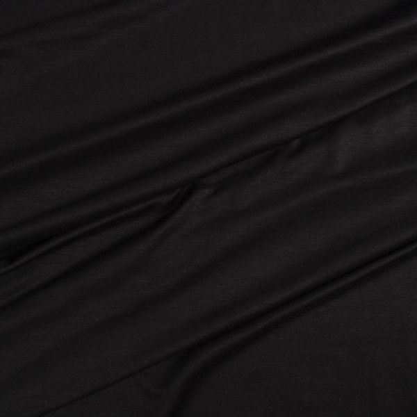 Tricot / Jersey kledingstof geribd OSKAR zwart № 16