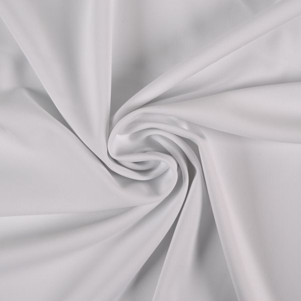 Matte stof voor badmode en fitness kleding wit