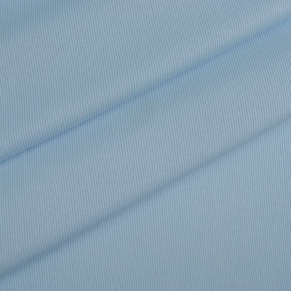 Tricot / Jersey kledingstof geribd OSKAR baby blue