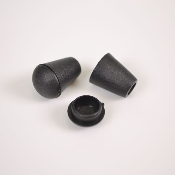 Plastic koordeinde Ø 4 mm zwart - set 10 stuks