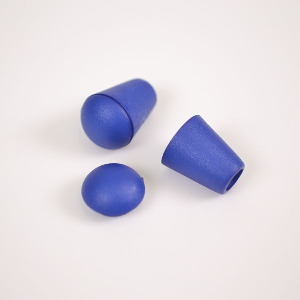 Plastic koordeinde Ø 4 mm pruisisch blauw - set 10 stuks