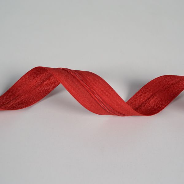 Metalen schuiver TKY voor rits met hanger #3 mm rood