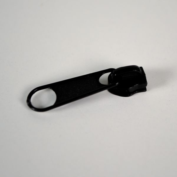 Metalen schuiver TKY voor rits met hanger #3 mm zwart