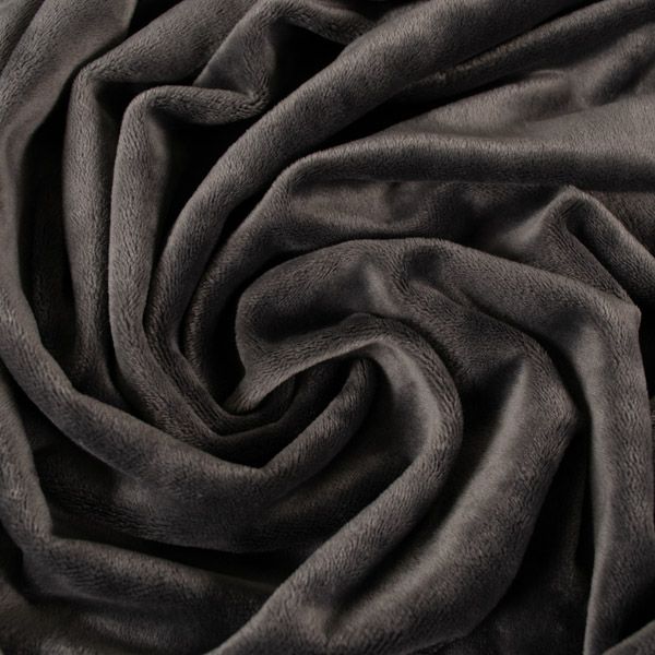 Stretch fluweel kledingstof kleur grijs