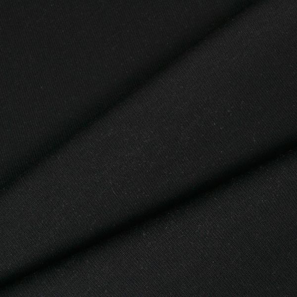 Gebreide stof 100% katoen glad zwart