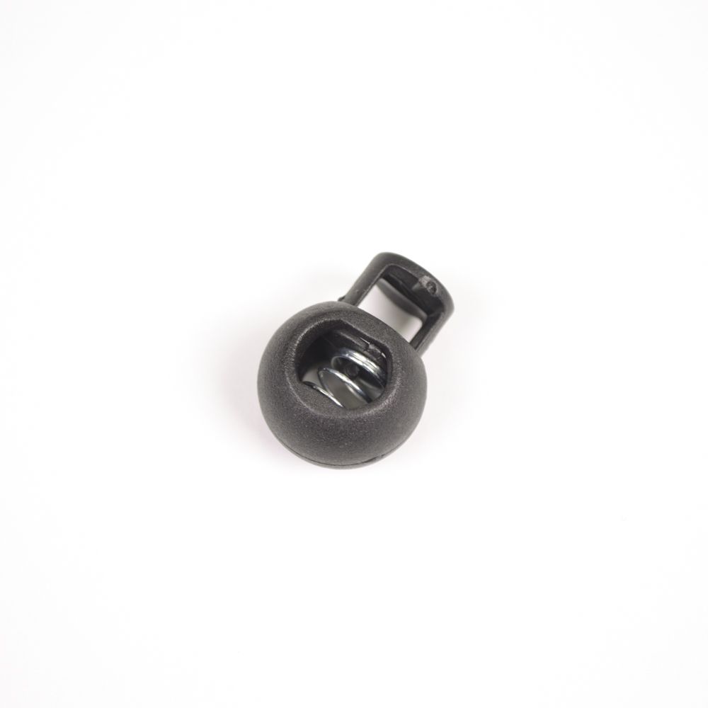 Koordstopper rond 9 mm zwart - set 10 stuks