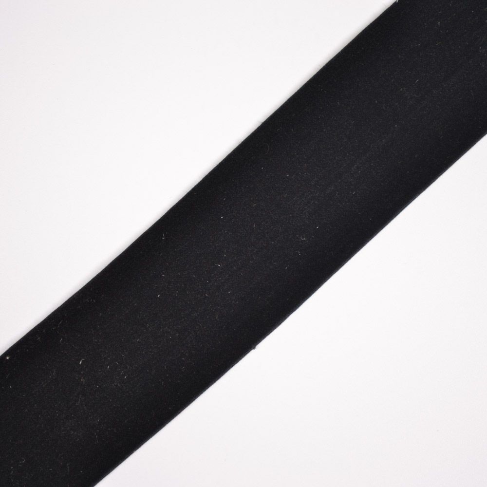 Fluwelen elastiek band  4 cm zwart