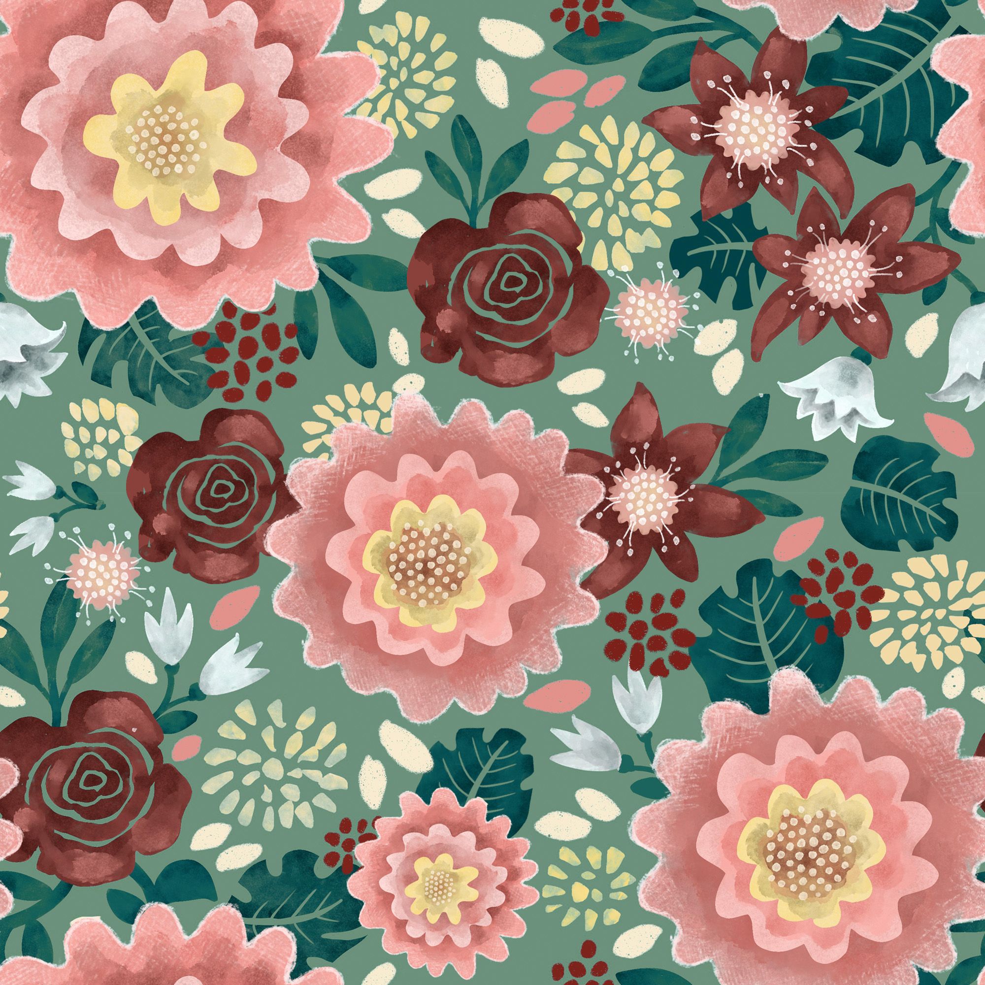 Paneel met patroon voor softshell jas motief bloemen Luka maat 86