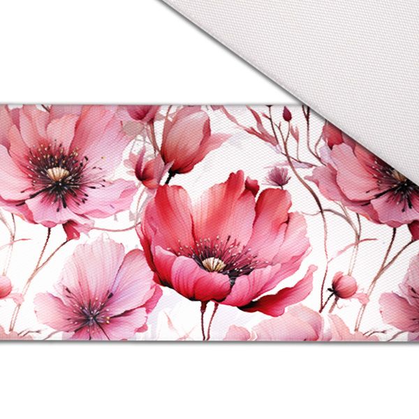 Kant elastisch 15cm met print bloemen roze schoonheid