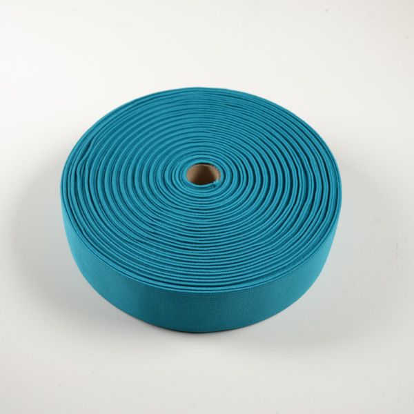 Elastiekband glad 5 cm petrolblauw