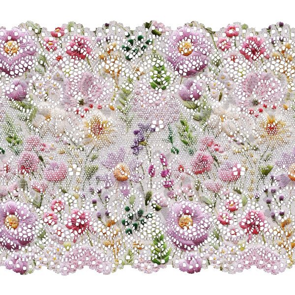 Waterafstotend polyester TD/NS bedrukt imitatie borduurwerk bloemen Violet