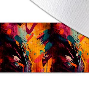 Elastiekband met bedrukking 4 cm schilderij abstract
