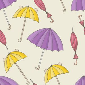 Regenjasstof light kleurrijke paraplu's