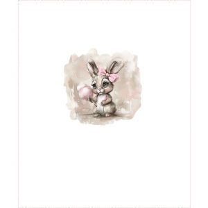 Tricot / Jersey PANEEL 50x60 cm konijn Candy