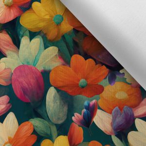 Waterafstotend polyester TD/NS bedrukt bloemen geschilderd