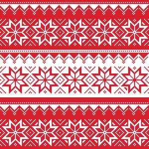 Tricot / Jersey Takoy red Christmas