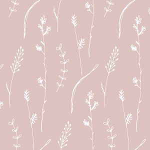 Chiffon mat semi-transparant botanica roze