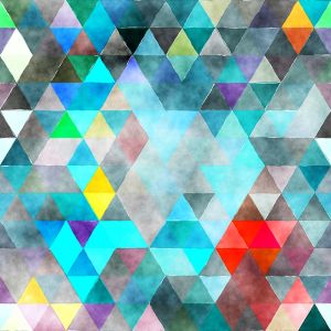 Zomer softshell flexibel – driehoeken turquoise