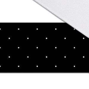 Elastiekband met bedrukking 5 cm witte stippen op zwart