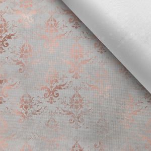 Waterafstotend polyester TD/NS bedrukt Glamour grijs met roze