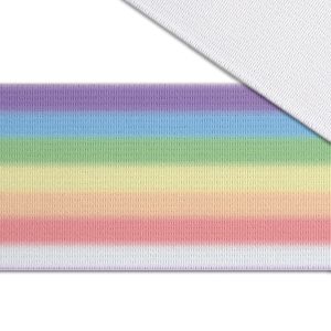 Elastiekband met bedrukking 5 cm regenboog
