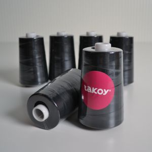 2de keus - Overlock/coverlock polyester naaigaren TKY 5000 zwart