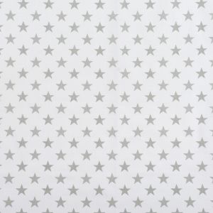 Katoen grijze sterren op wit