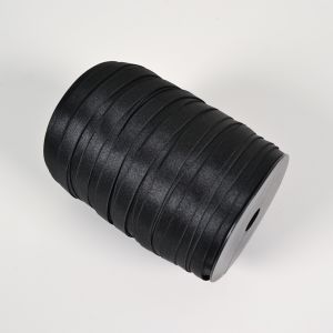 Elastische satijnen band breedte 12 mm zwart