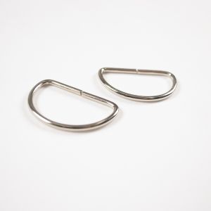Metalen D-ring zilver