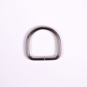 Metalen D-ring 32x25 mm zilveren