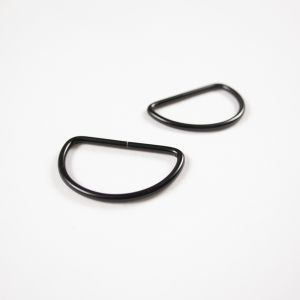 Metalen D-ring zwart
