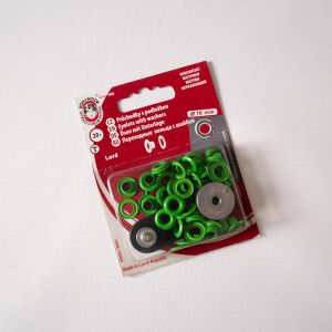 Ringen en schijven 10mm groen - 20 stuks