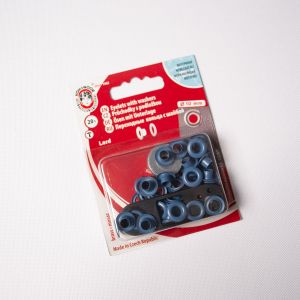 Ringen en schijven 10mm blauw - 20 stuks