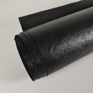 Kraftpapier wasbaar Max zwart - leereffect 50x150cm