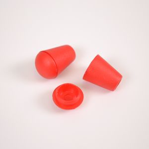 Plastic koordeinde Ø 4 mm rood - set 10 stuks