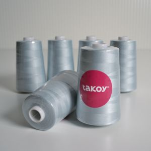 Overlock/coverlock polyester naaigaren TKY 5000 lichtgrijs