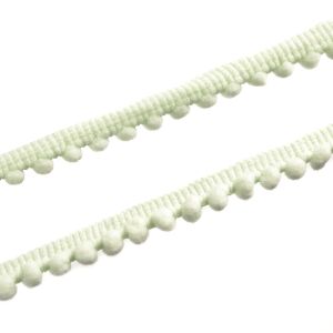 Bolletjesband met pompons 0,5cm lichtgroen / 18,5m