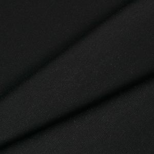 Gebreide stof 100% katoen glad zwart