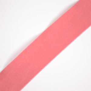 Fluwelen elastiek band  4 cm roze
