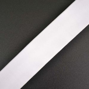 Fluwelen elastiek band  4 cm wit