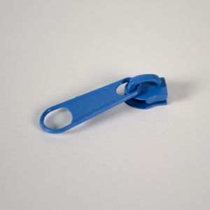 Metalen schuiver TKY voor rits met hanger #3 mm blauw