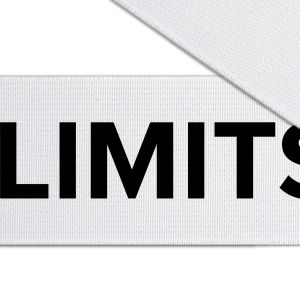 Elastiekband - LIMITS X OFF- wit 40 mm
