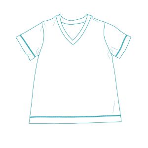 PDF naaipatroon Heren T-shirt V-hals