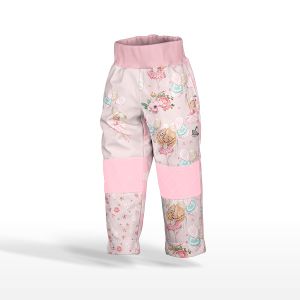 Paneel met patroon voor softshell broek danseres roze 116